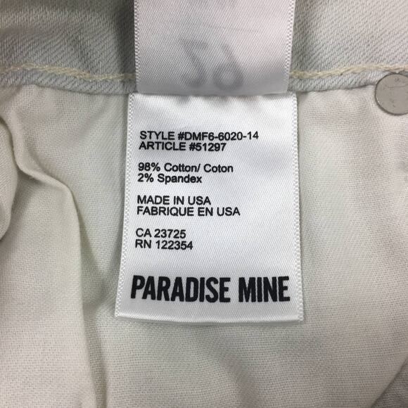 NWT Aritzia Paradise Mine Distressed Denim Low Rise Stretch Shorts Size 29 - Picture 8 of 8